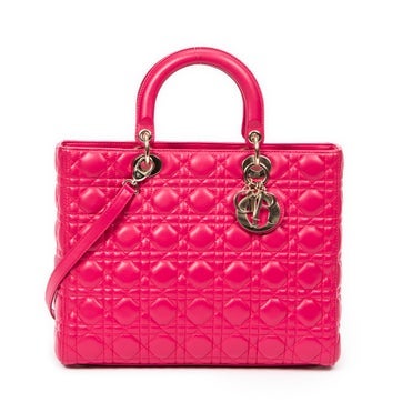 Dior Leather Large Lady Dior Zip