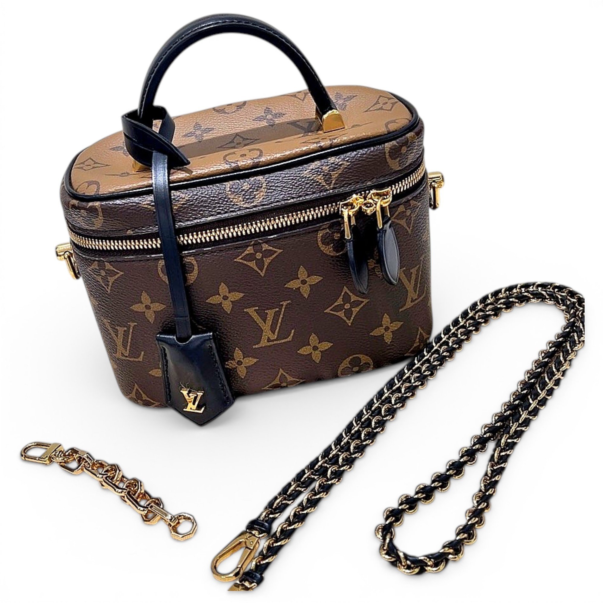 Vanity leather handbag