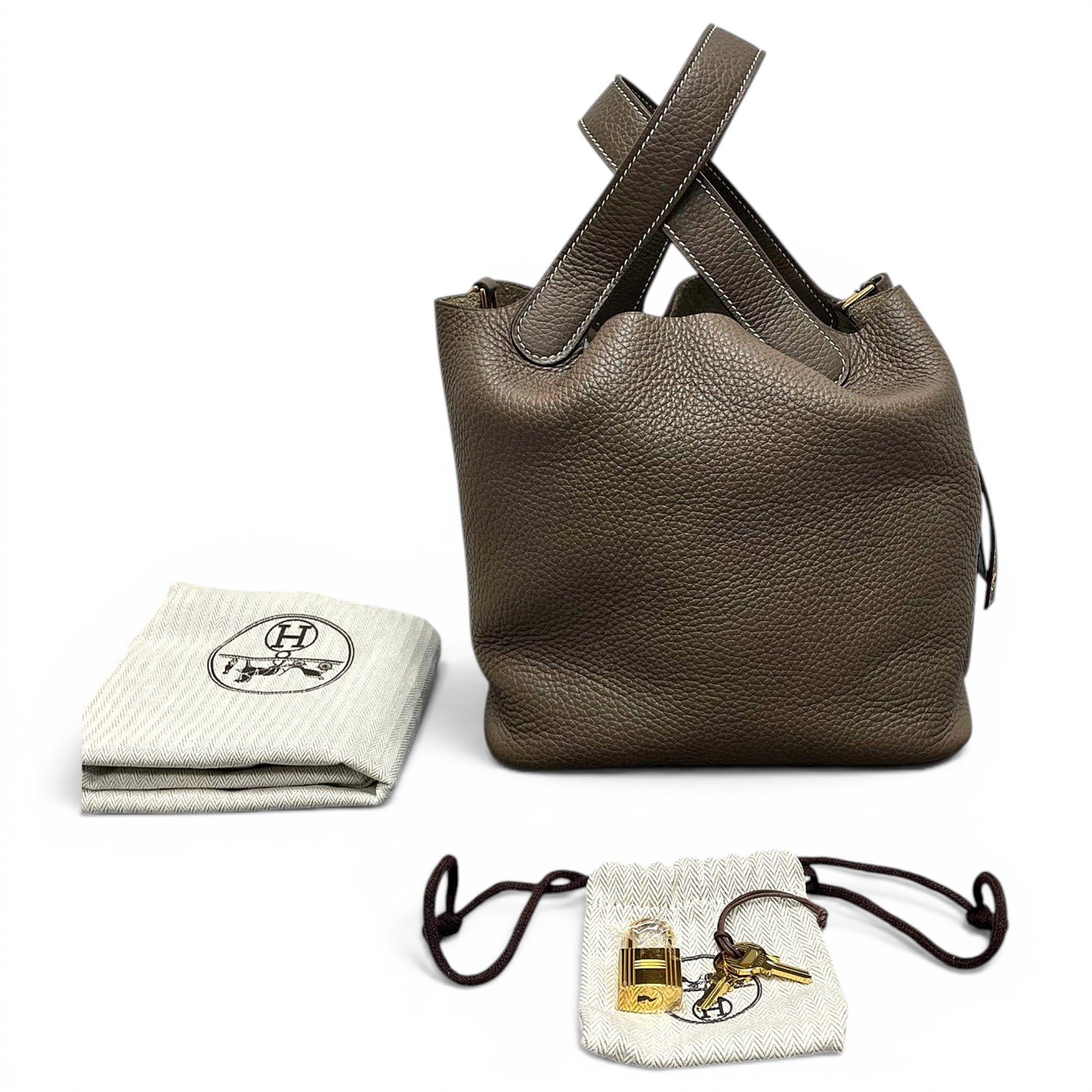 Picotin leather handbag