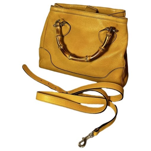 Bamboo Shopper leather handbag