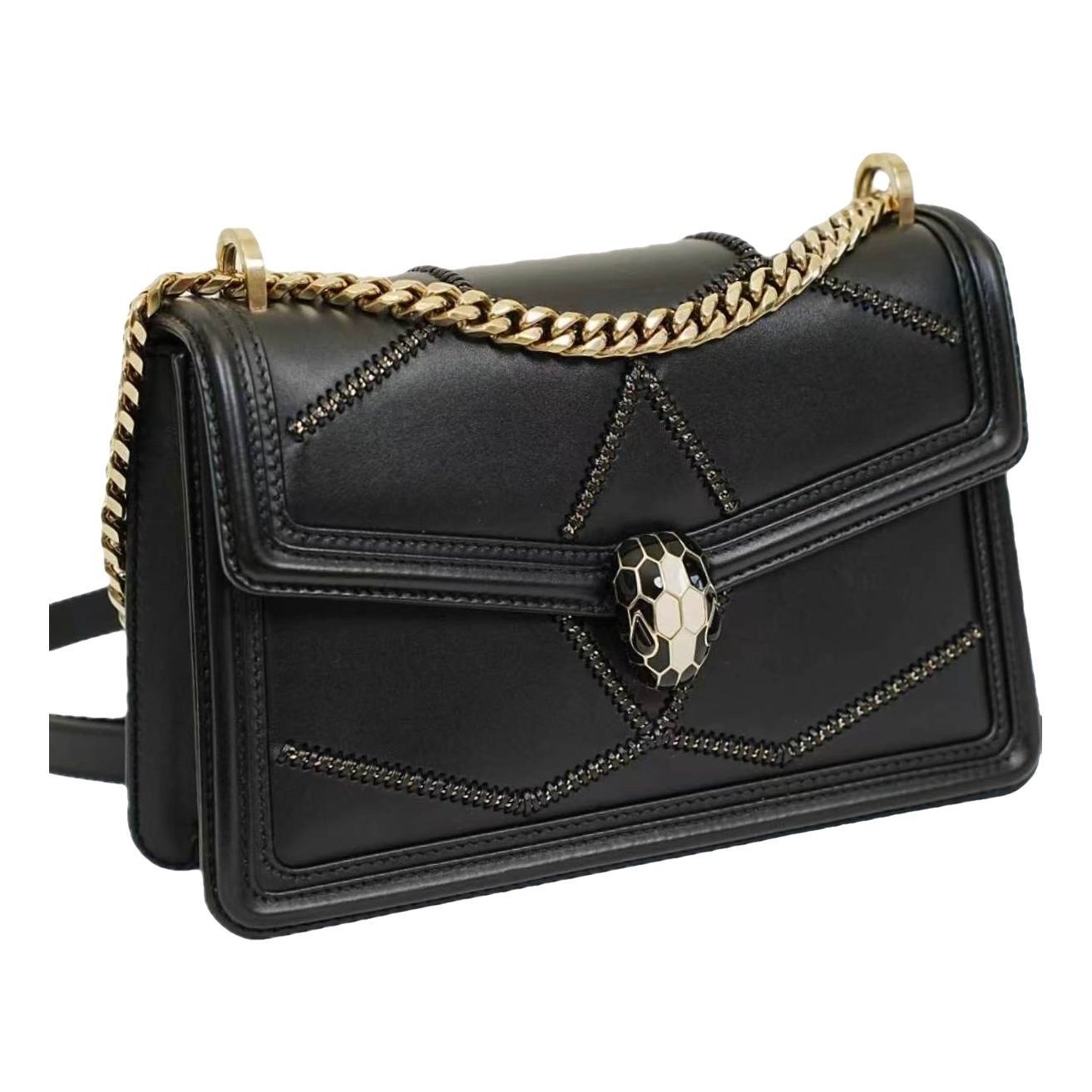 Serpenti leather handbag