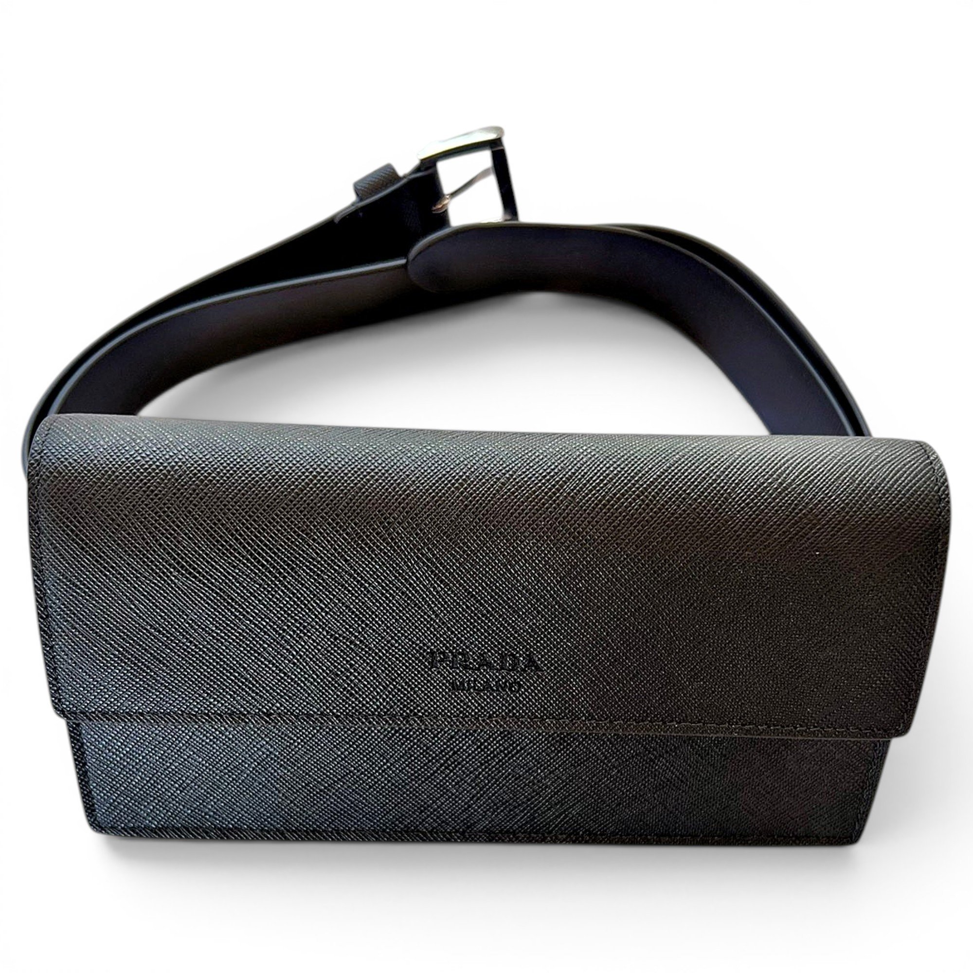 Leather clutch bag