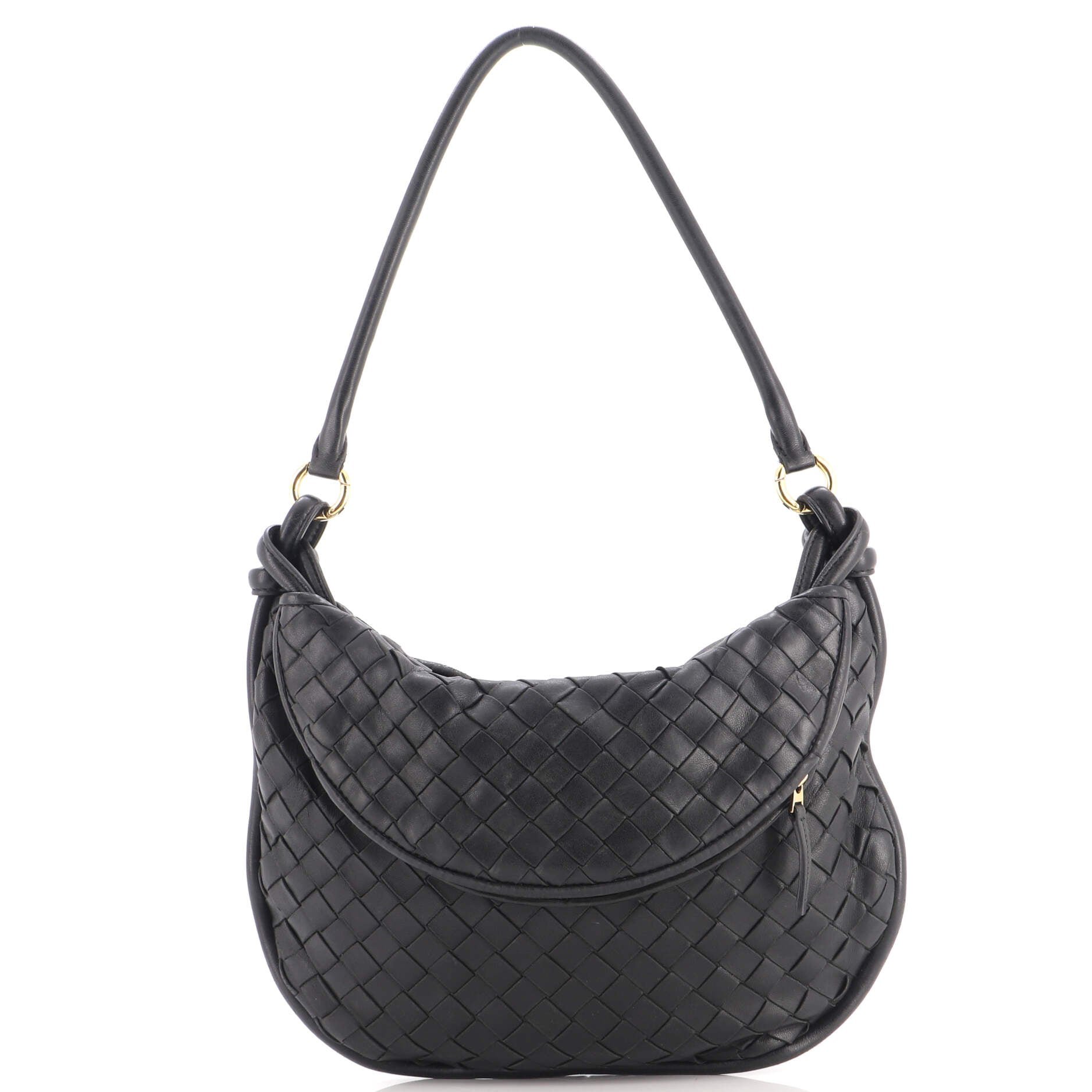 Gemelli Shoulder Bag Intrecciato Leather Small