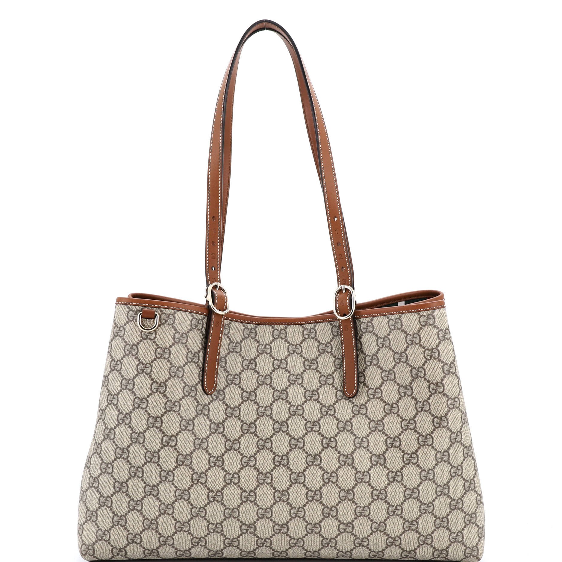 Gucci Emblem Tote GG Coated Canvas Large