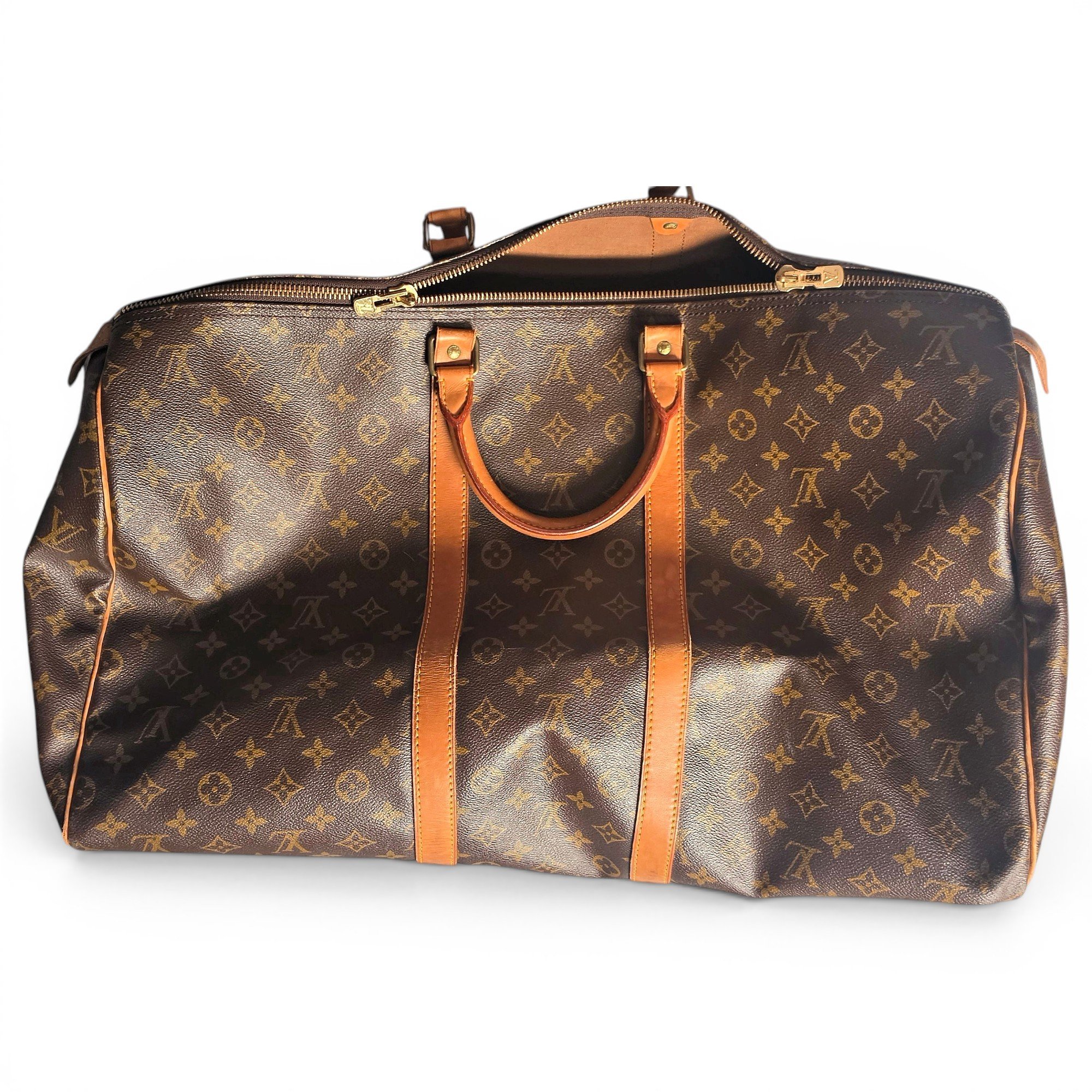 Keepall leather travel bag