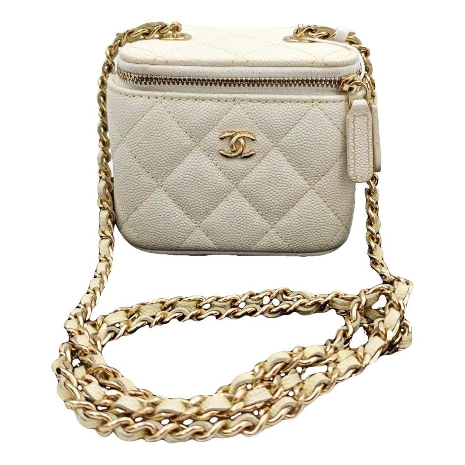 Vanity leather handbag