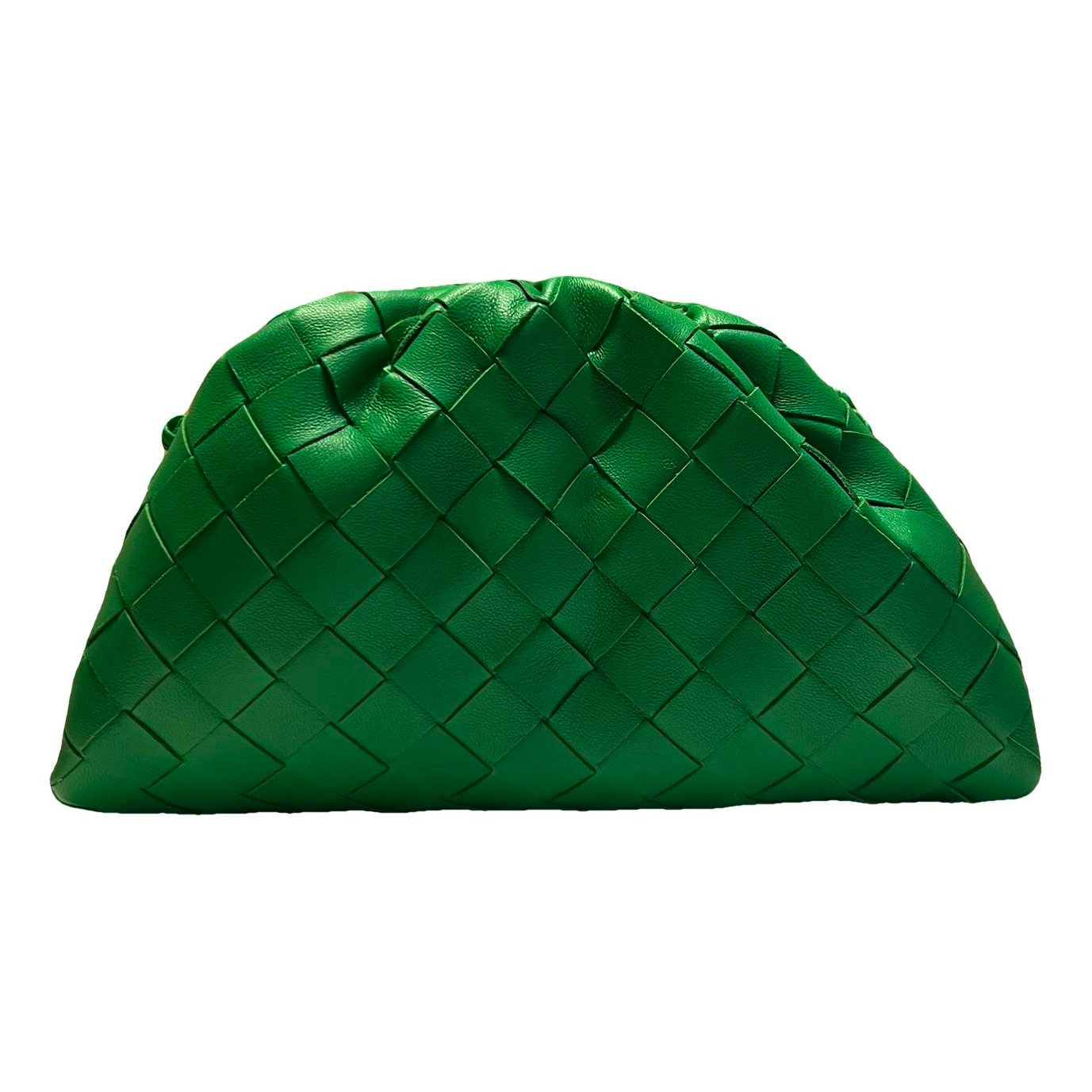 Pouch leather clutch bag