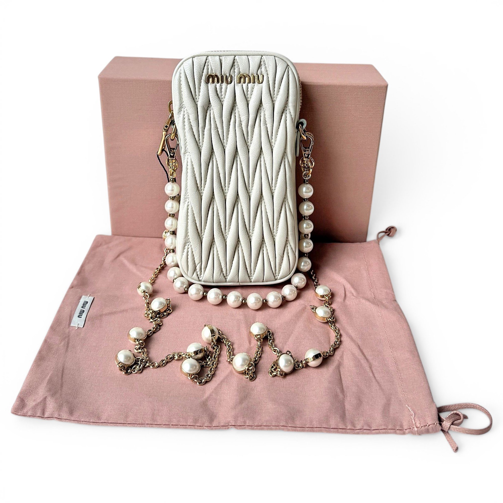 Matelassé leather mini bag