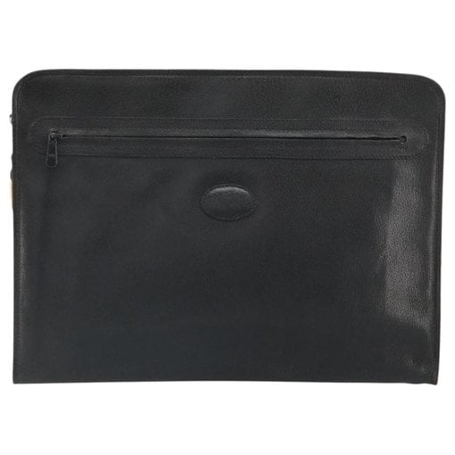 Leather clutch bag