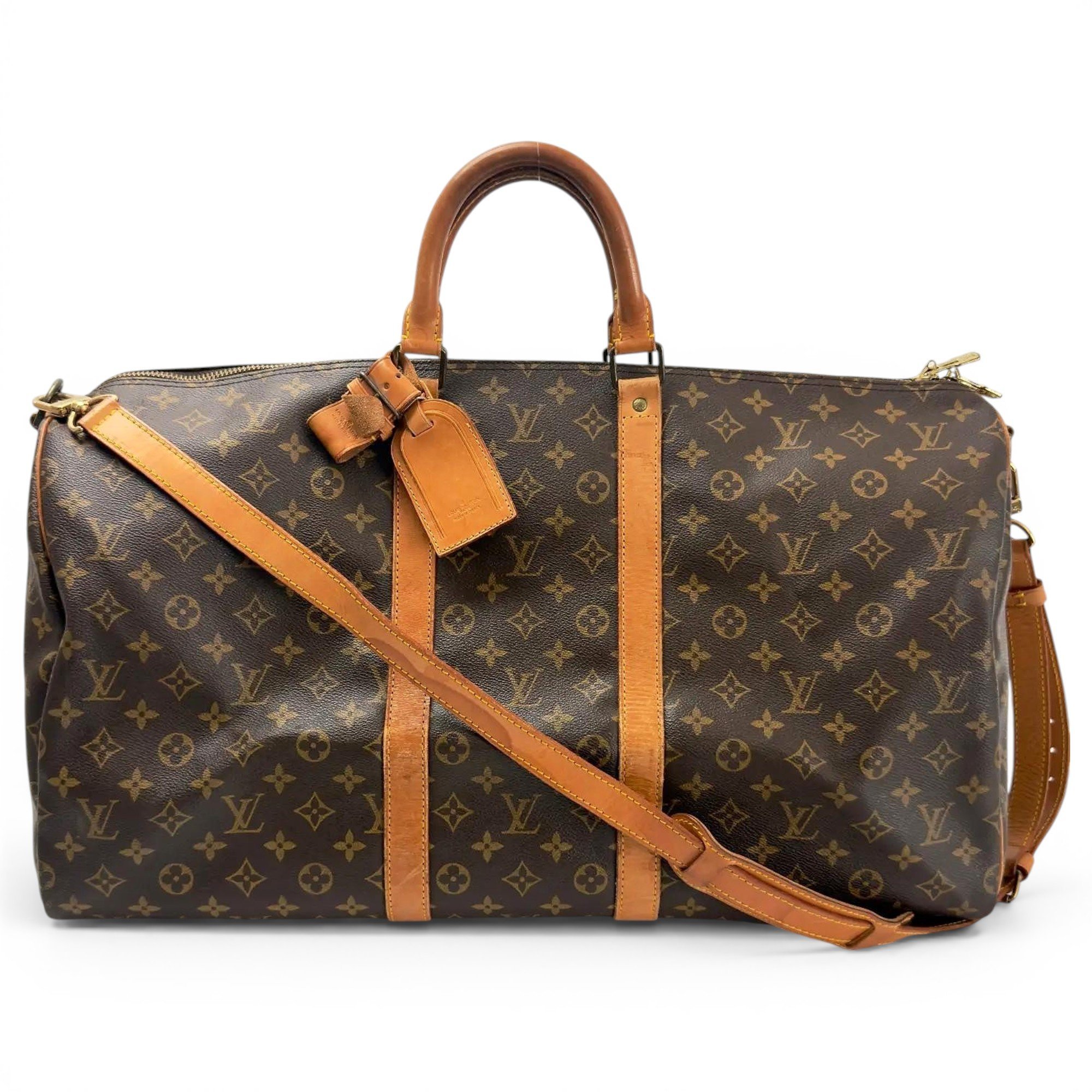 Keepall leather travel bag