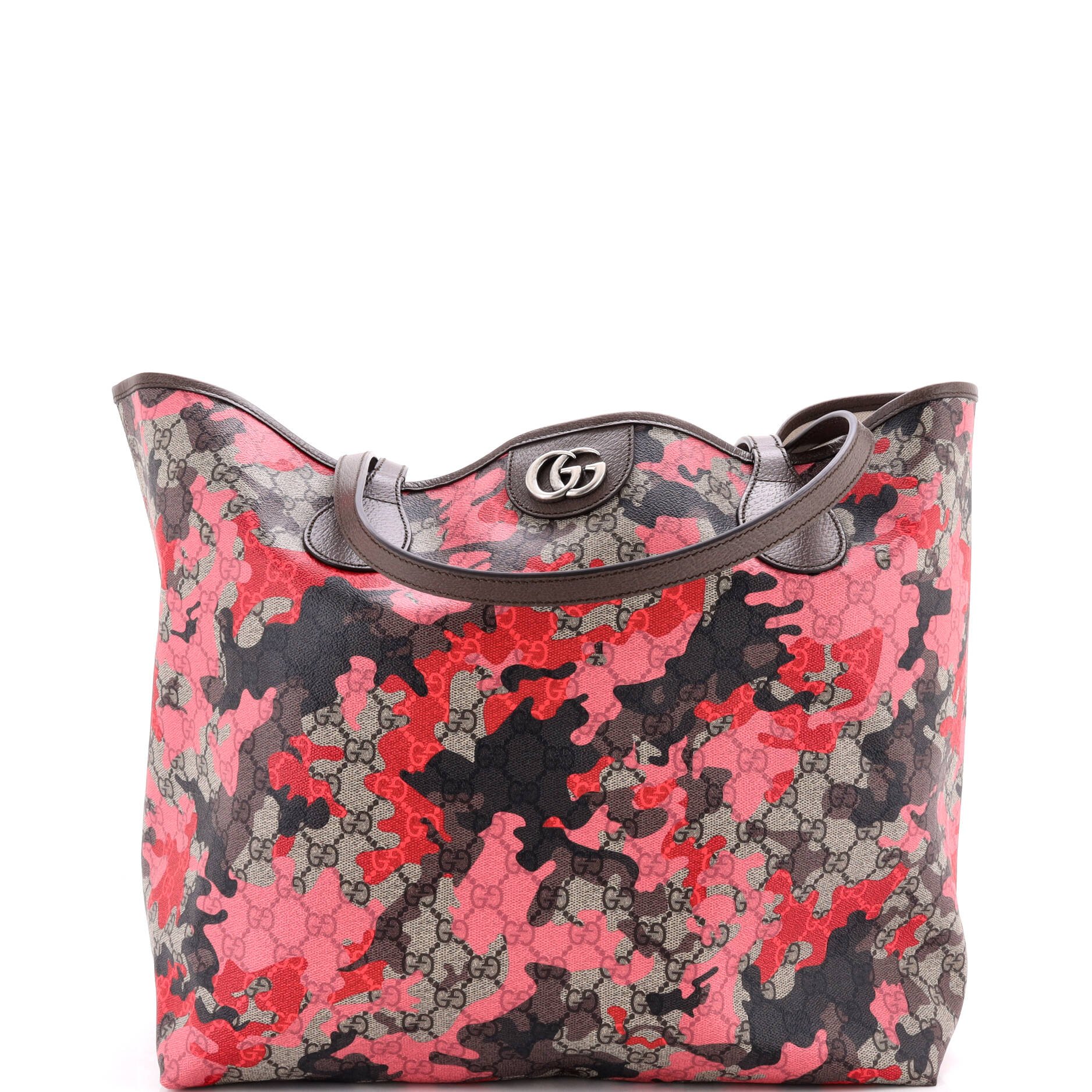 GG Open Tote GG Camouflage Coated Canvas Large