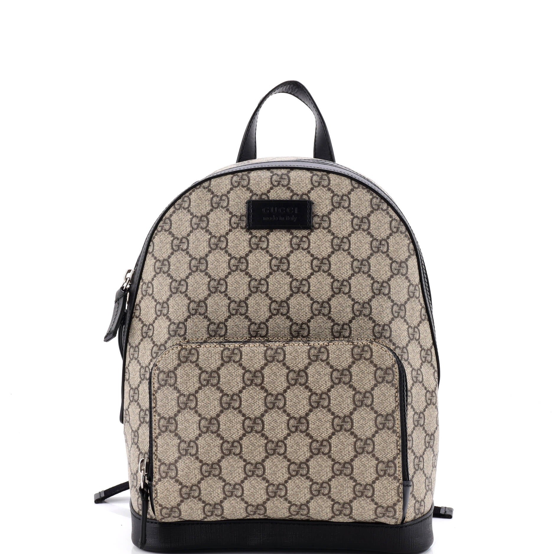 Zip Pocket Backpack GG Coated Canvas Small