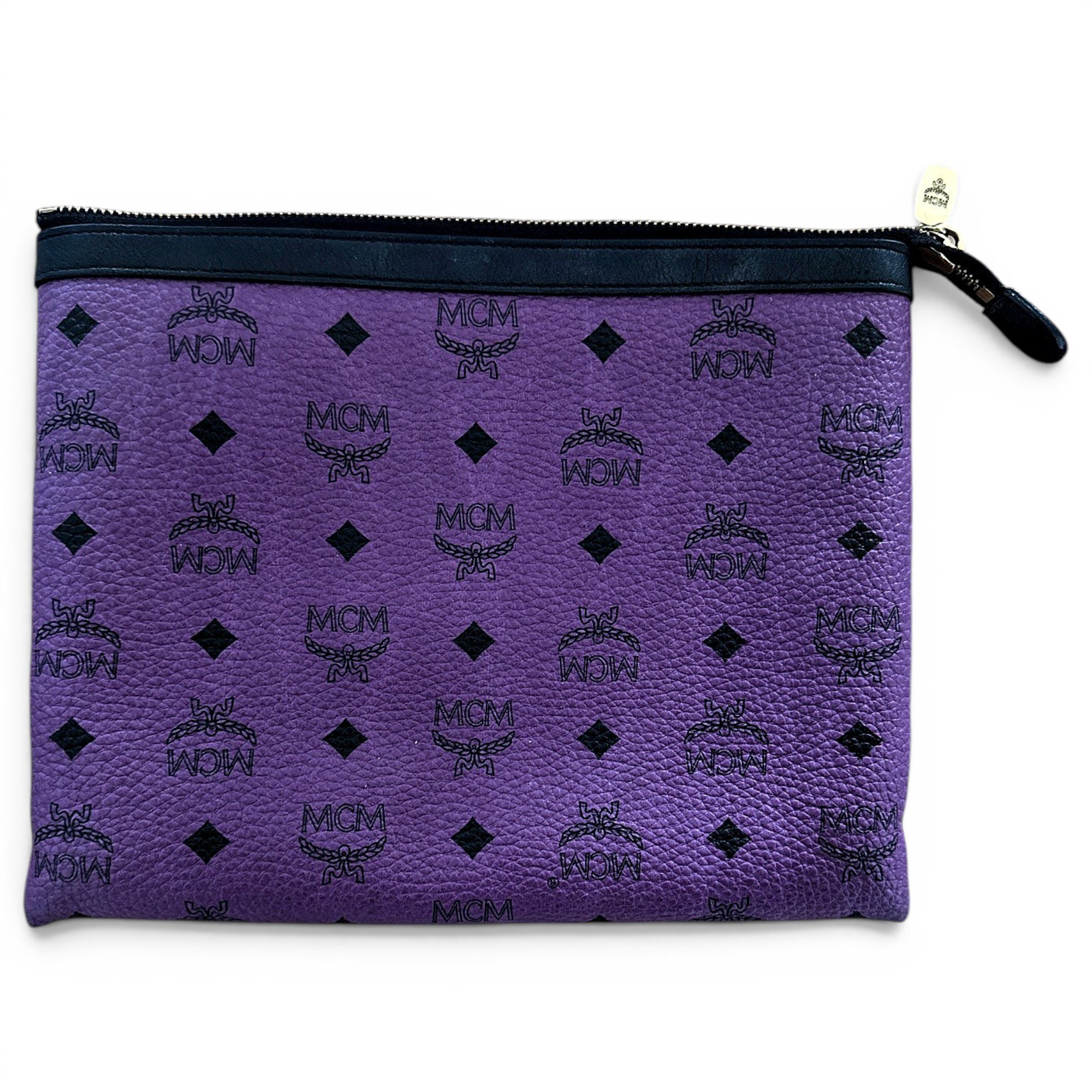 Leather clutch bag