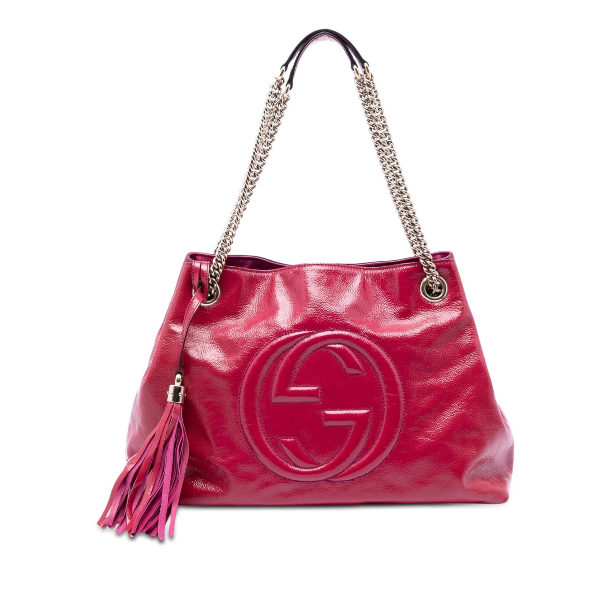 Soho Chain patent leather tote