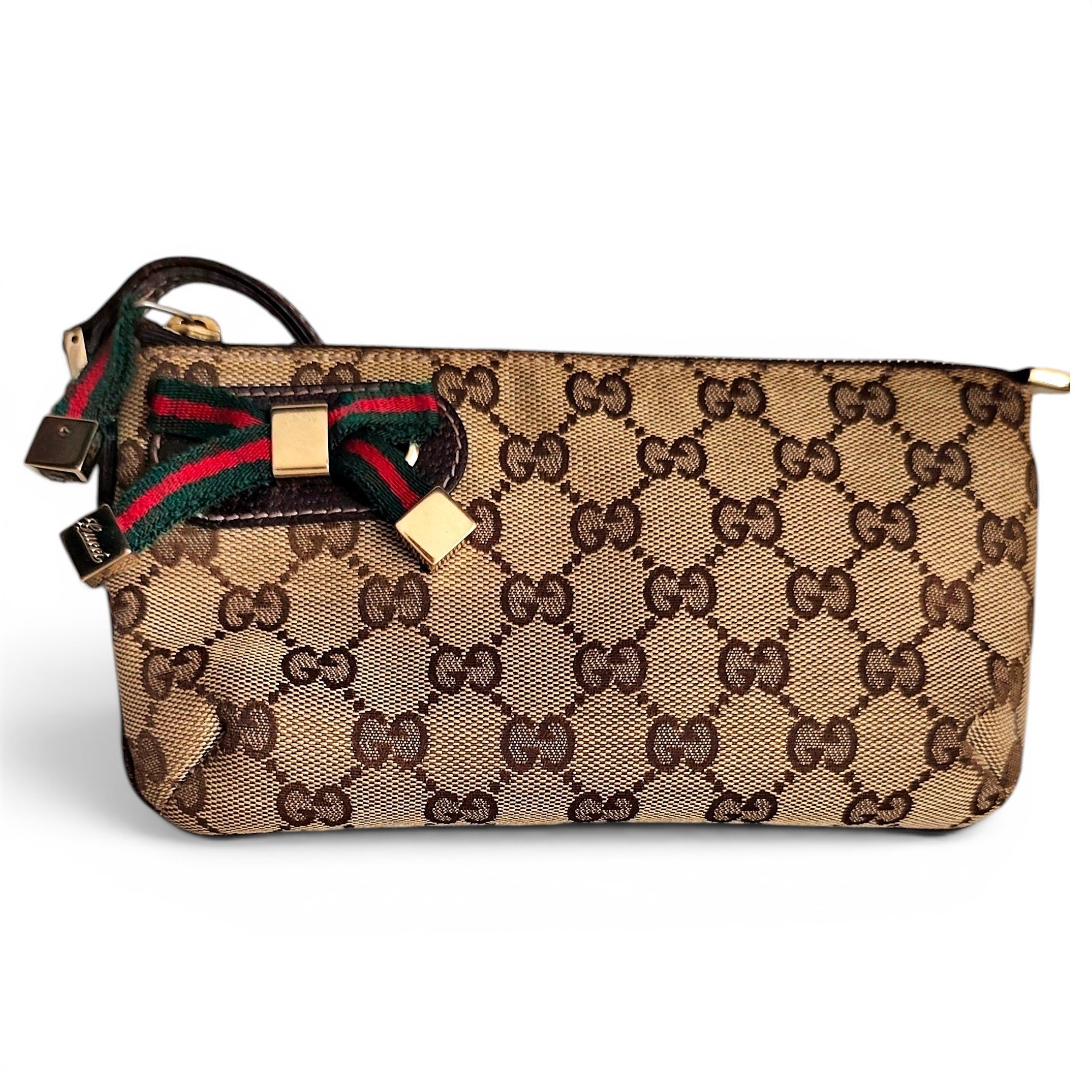 Leather clutch bag