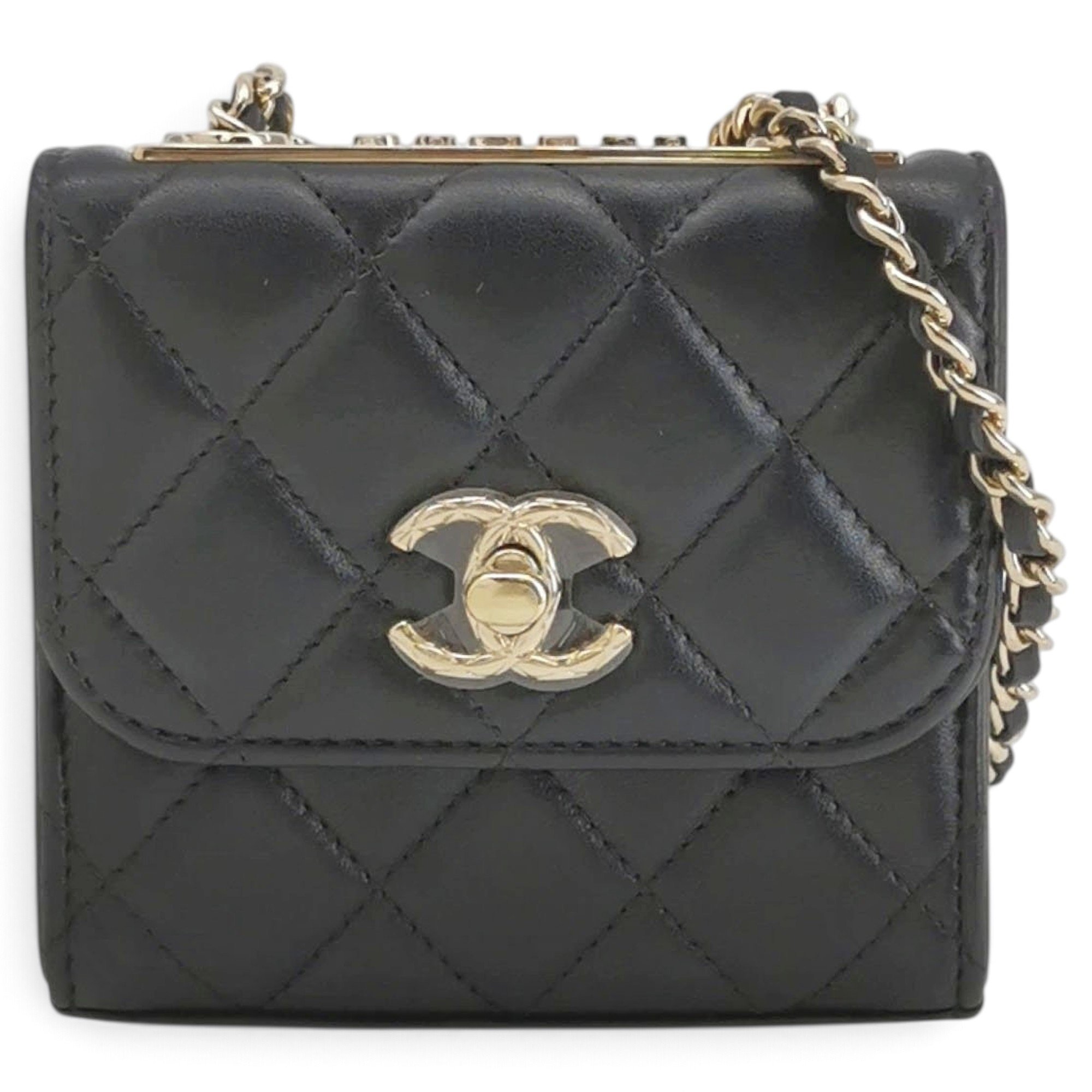 Trendy CC leather handbag