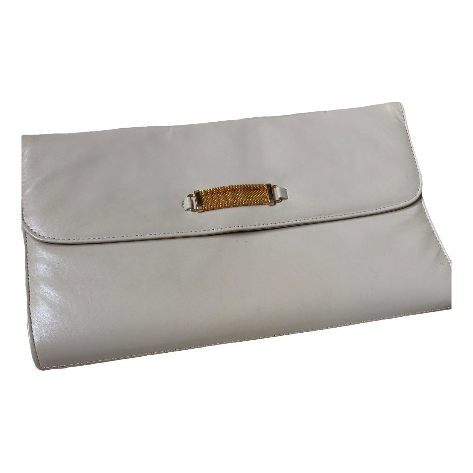 Leather clutch bag