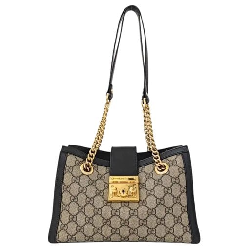 Padlock leather handbag