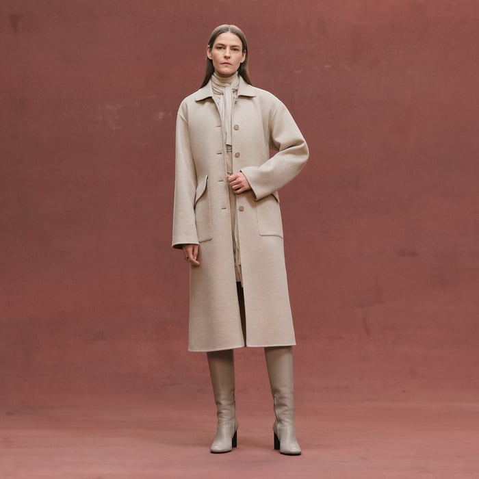 Beige Naturel Equestrian Long Jacket