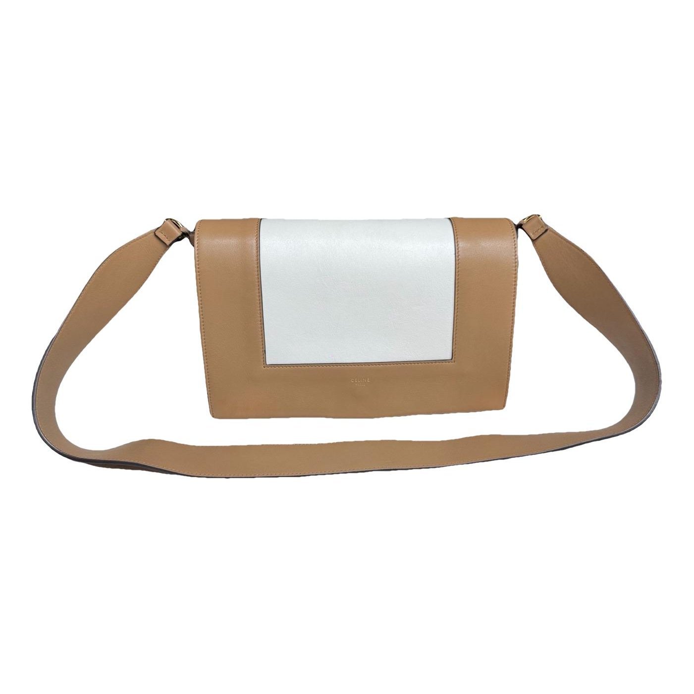 Frame leather handbag