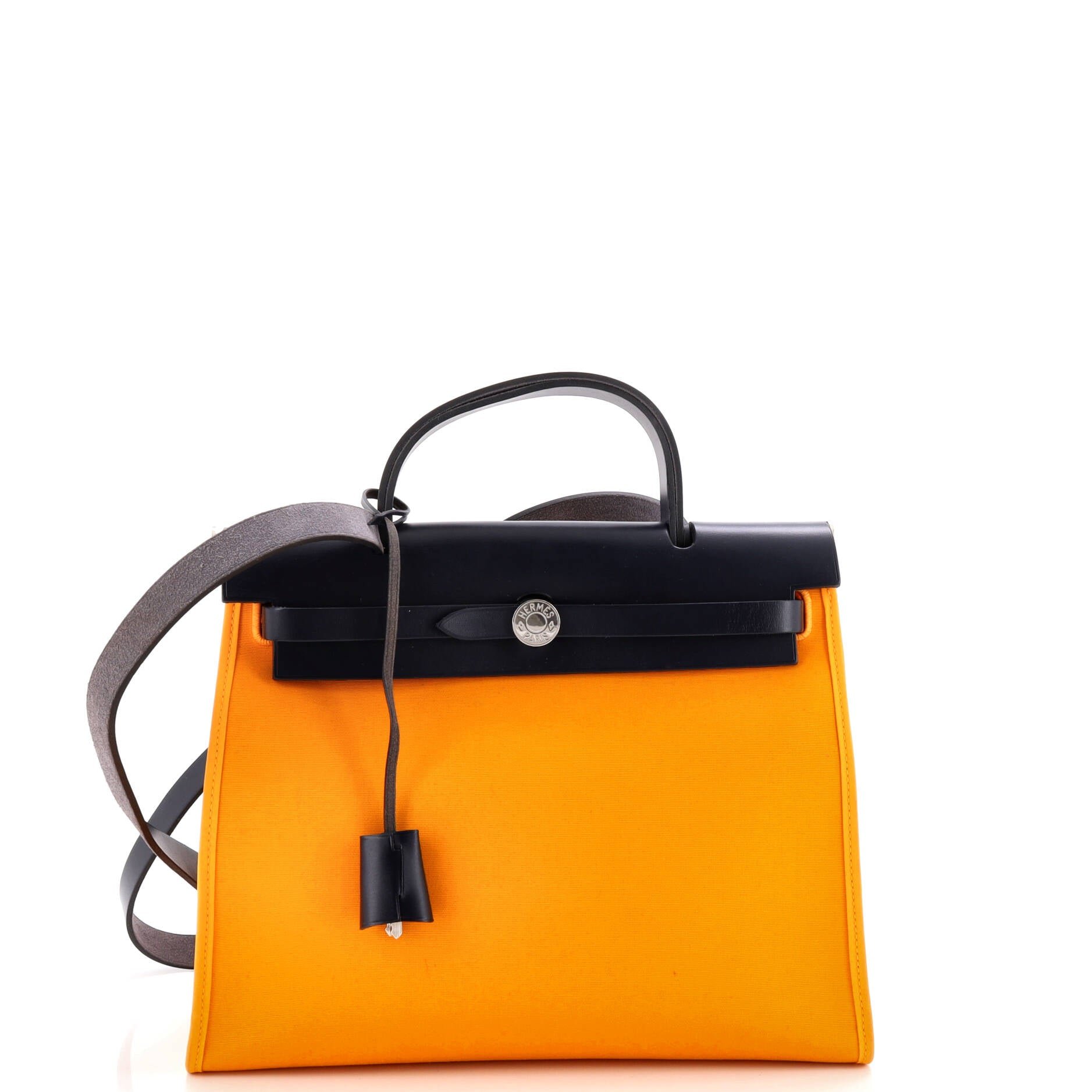 Hermes Herbag Zip Leather and Toile 31