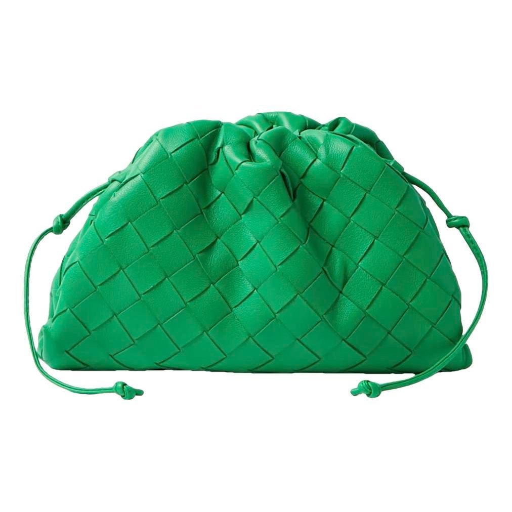 Pouch leather clutch bag