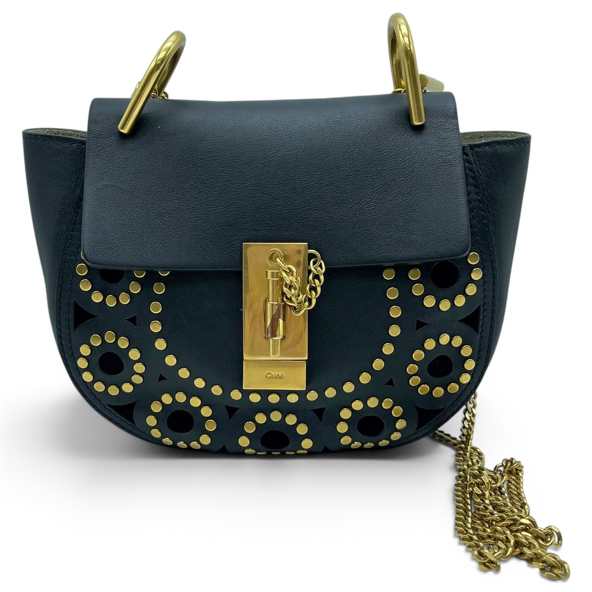 Drew leather handbag