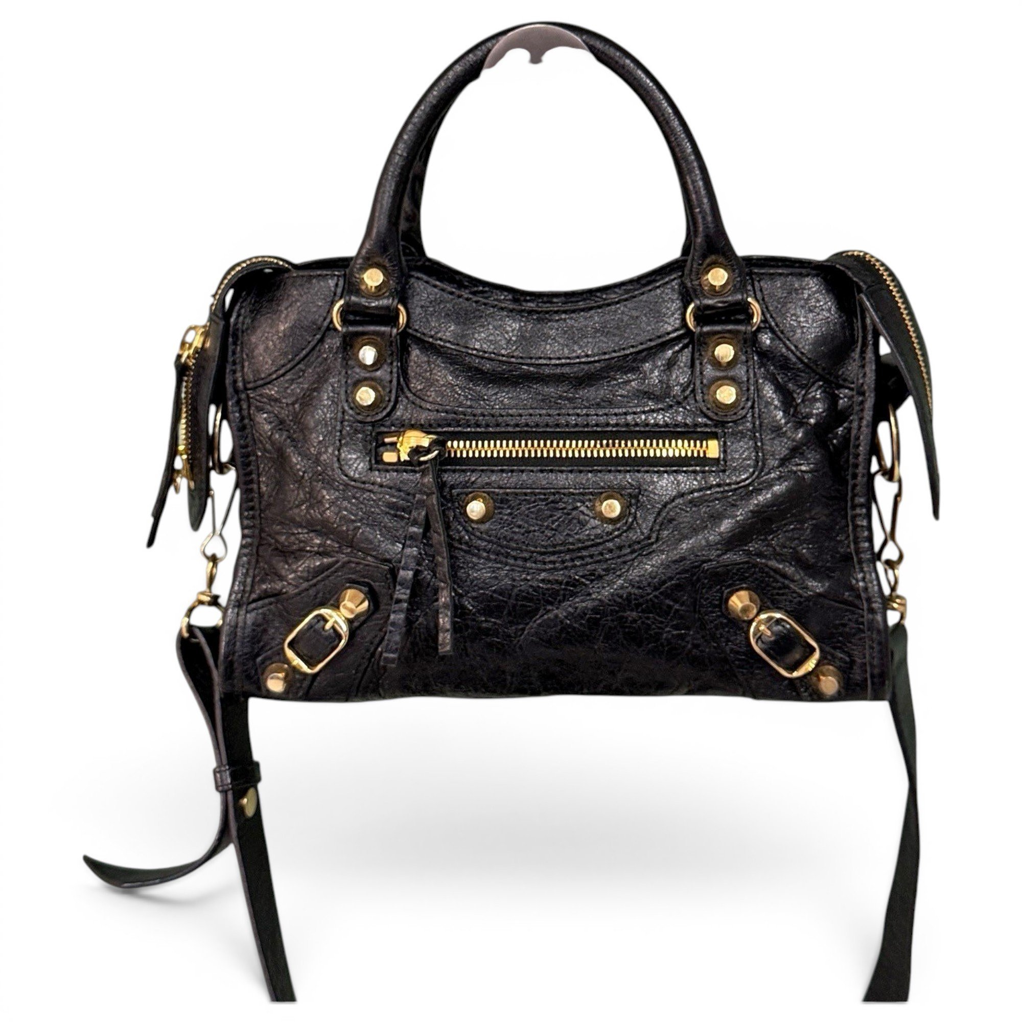 Classic Metalic leather handbag