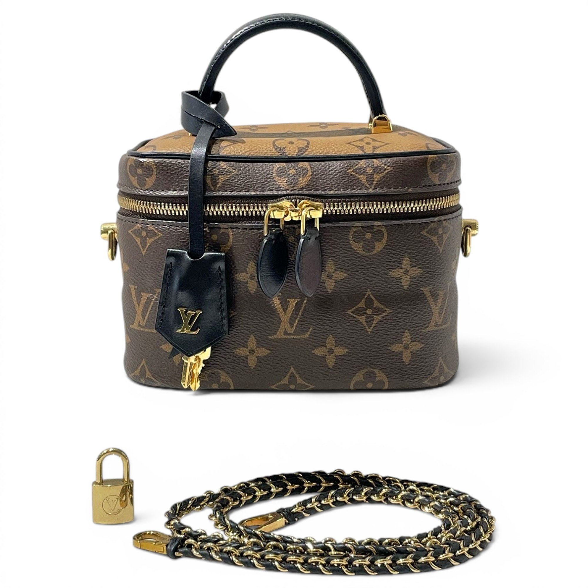 Vanity leather handbag