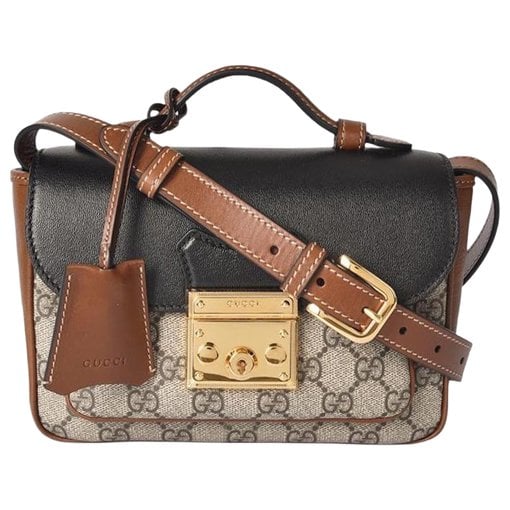 Padlock leather handbag