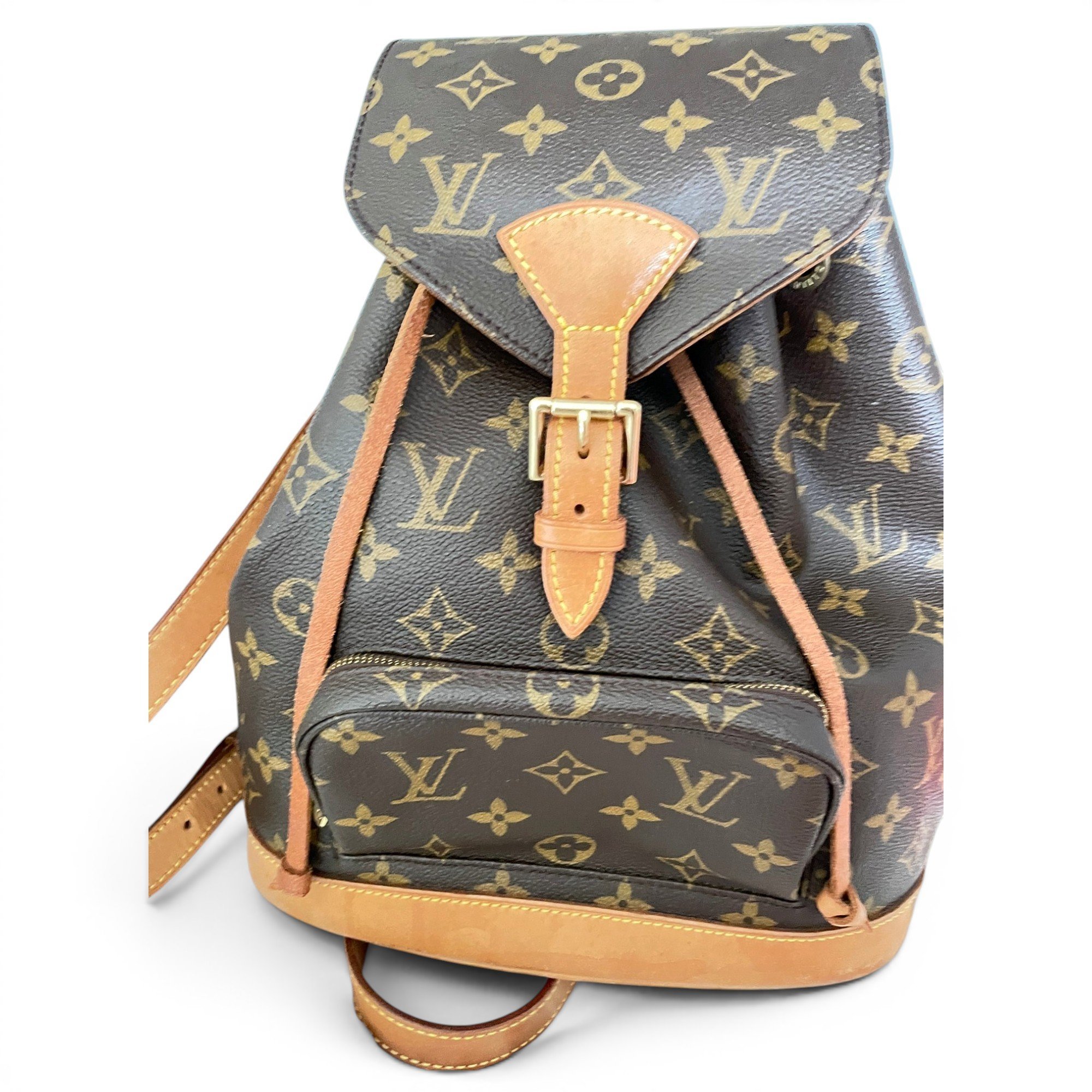 Montsouris Vintage leather backpack