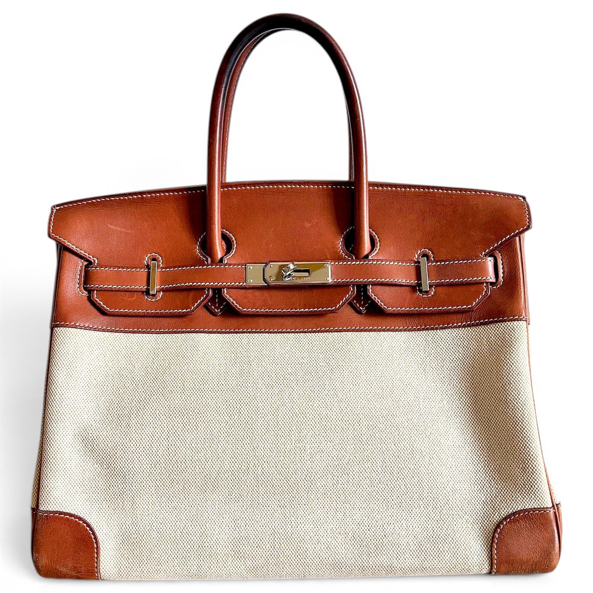 Birkin 35 cloth handbag