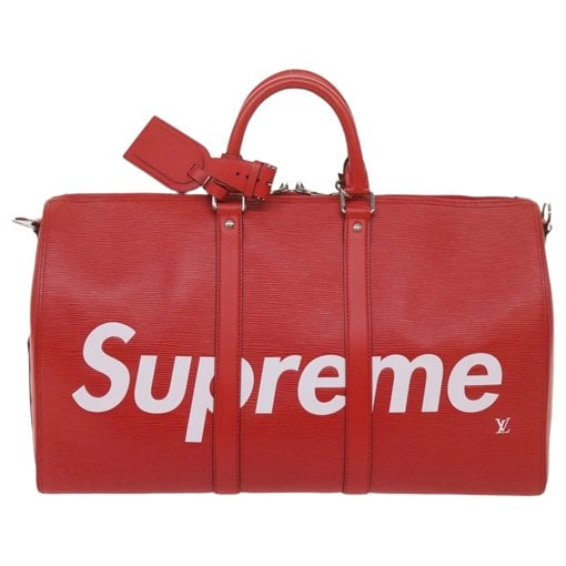 Keepall leather travel bag