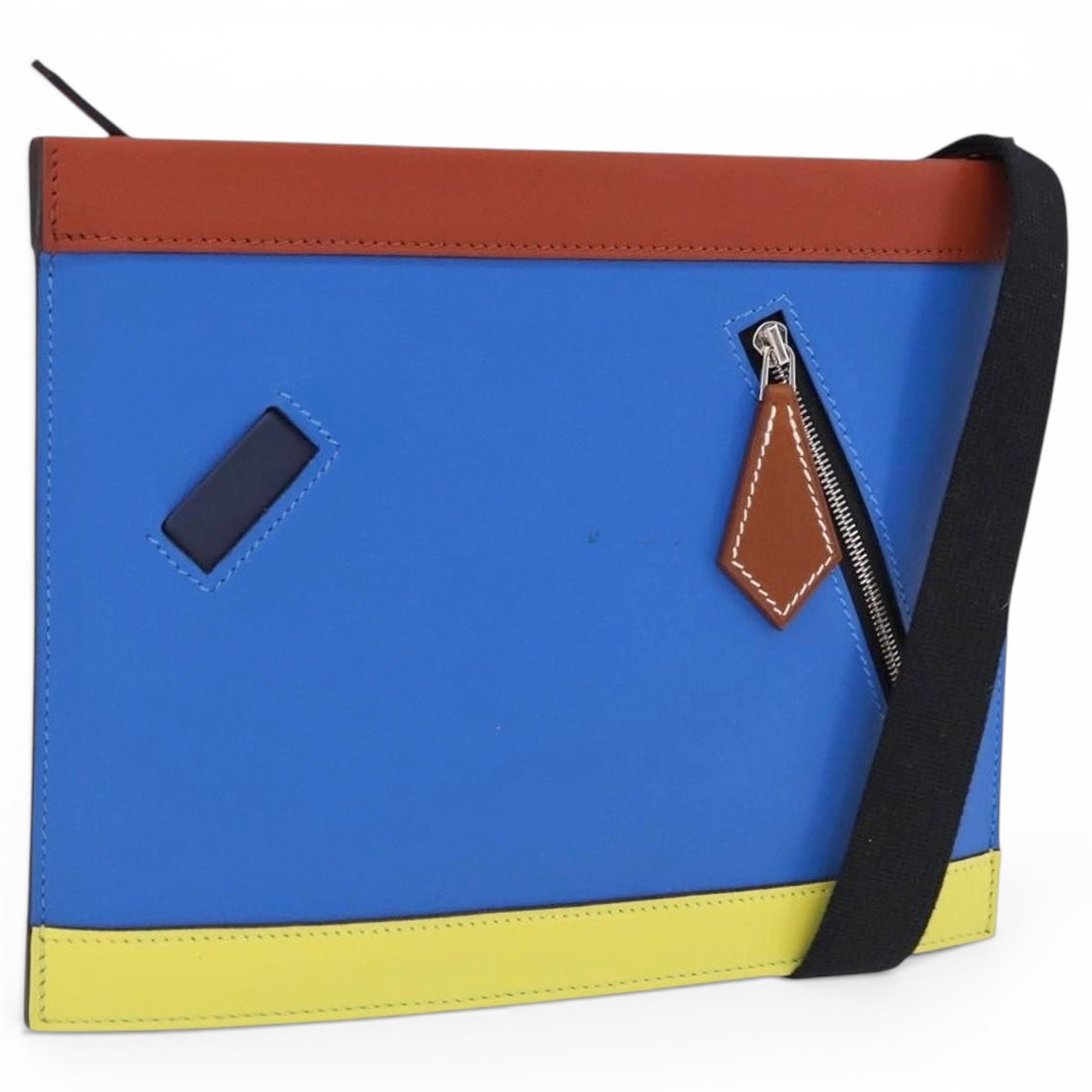 Leather clutch bag