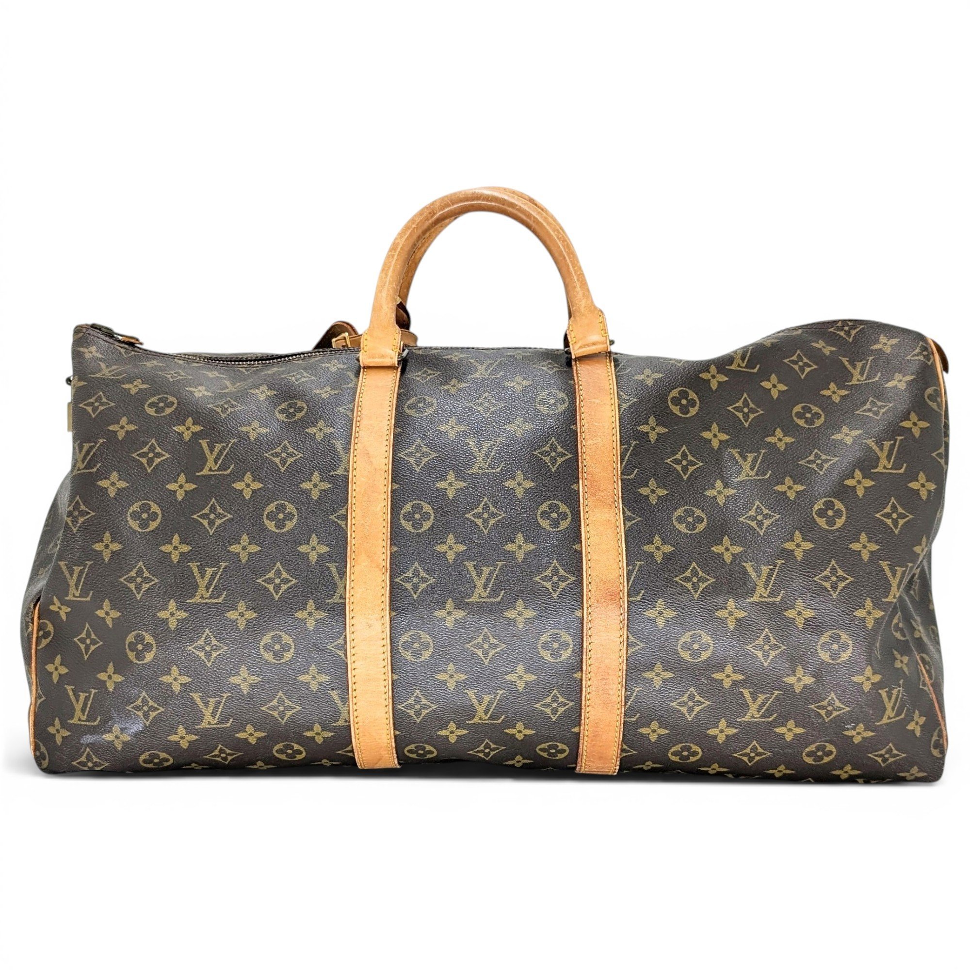 Keepall leather travel bag