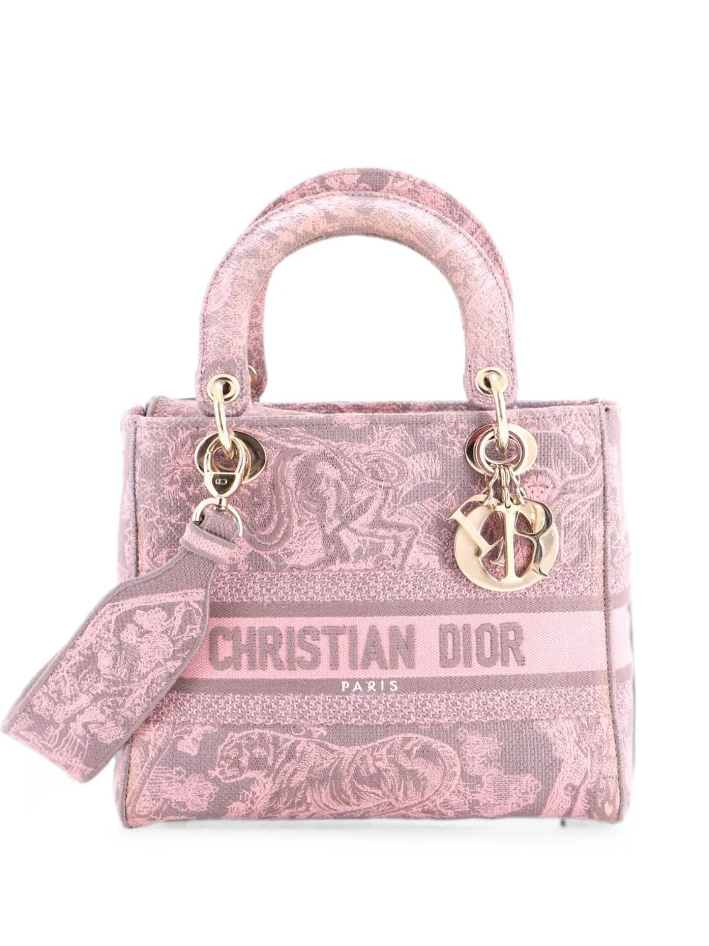 Lady D-Lite Bag Embroidered Canvas Medium satchel