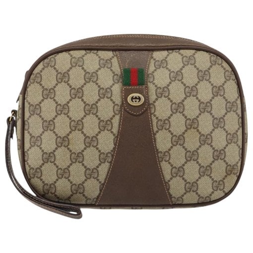Leather clutch bag
