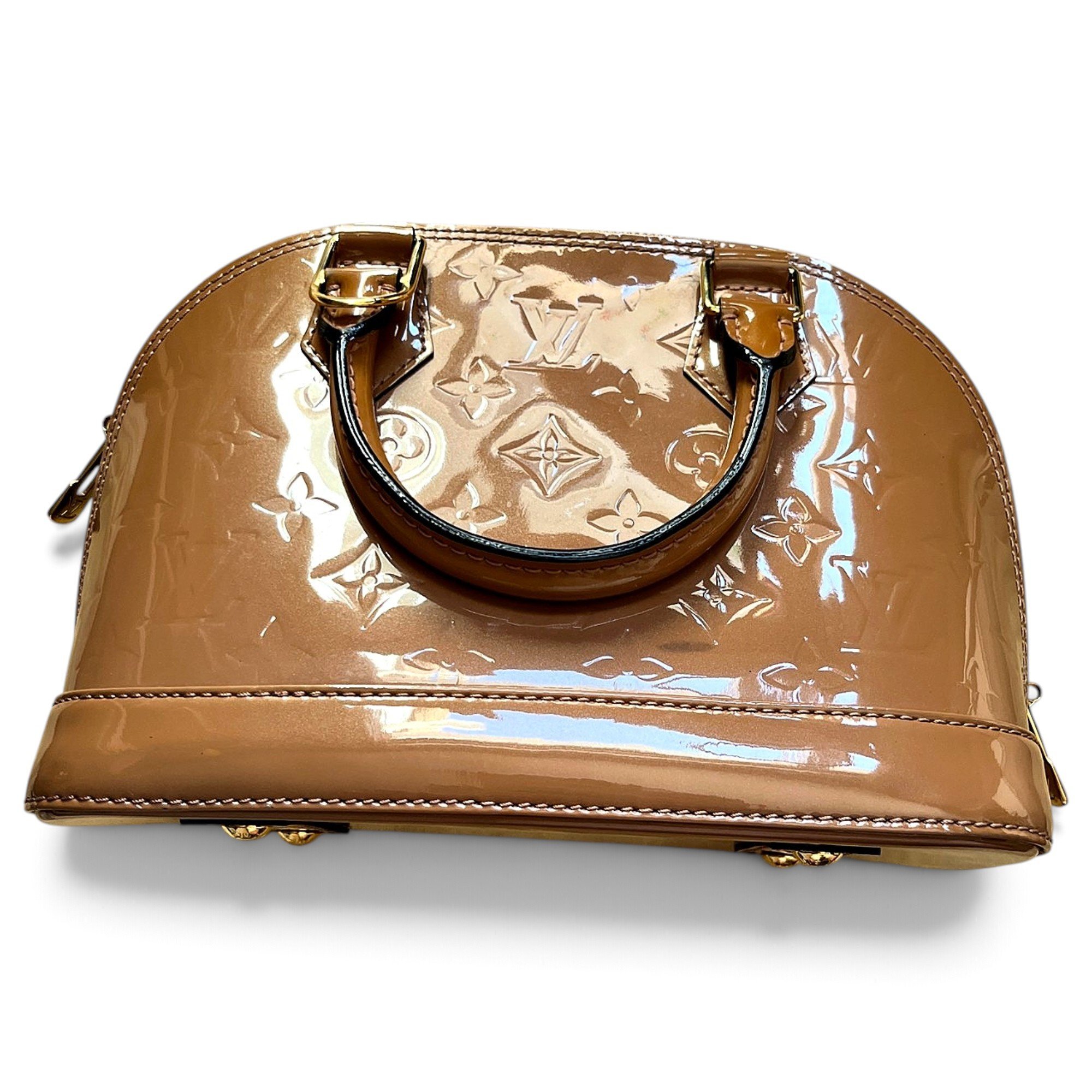 Louis Vuitton Alma BB patent leather handbag