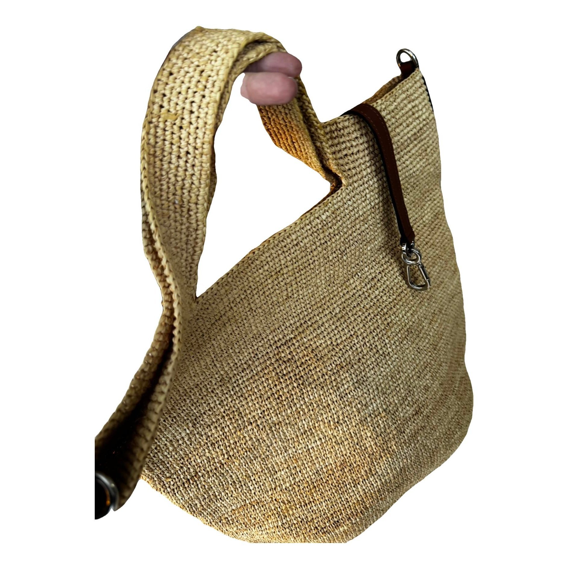 Slit cloth handbag
