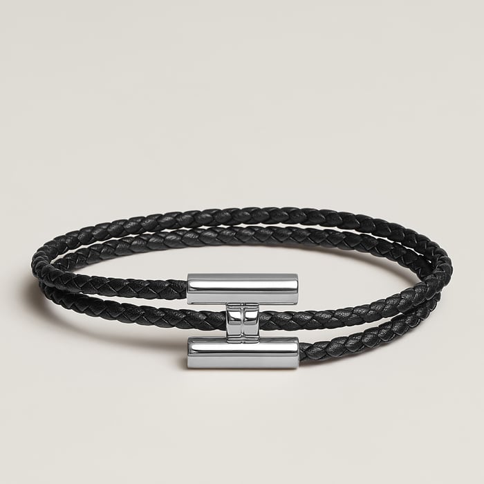 Noir Tournis Tresse Bracelet