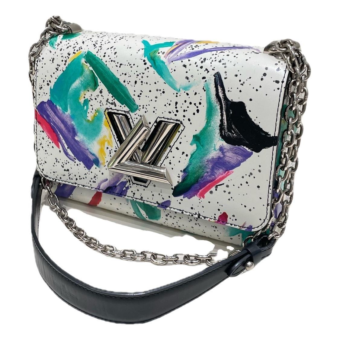 Twist leather handbag