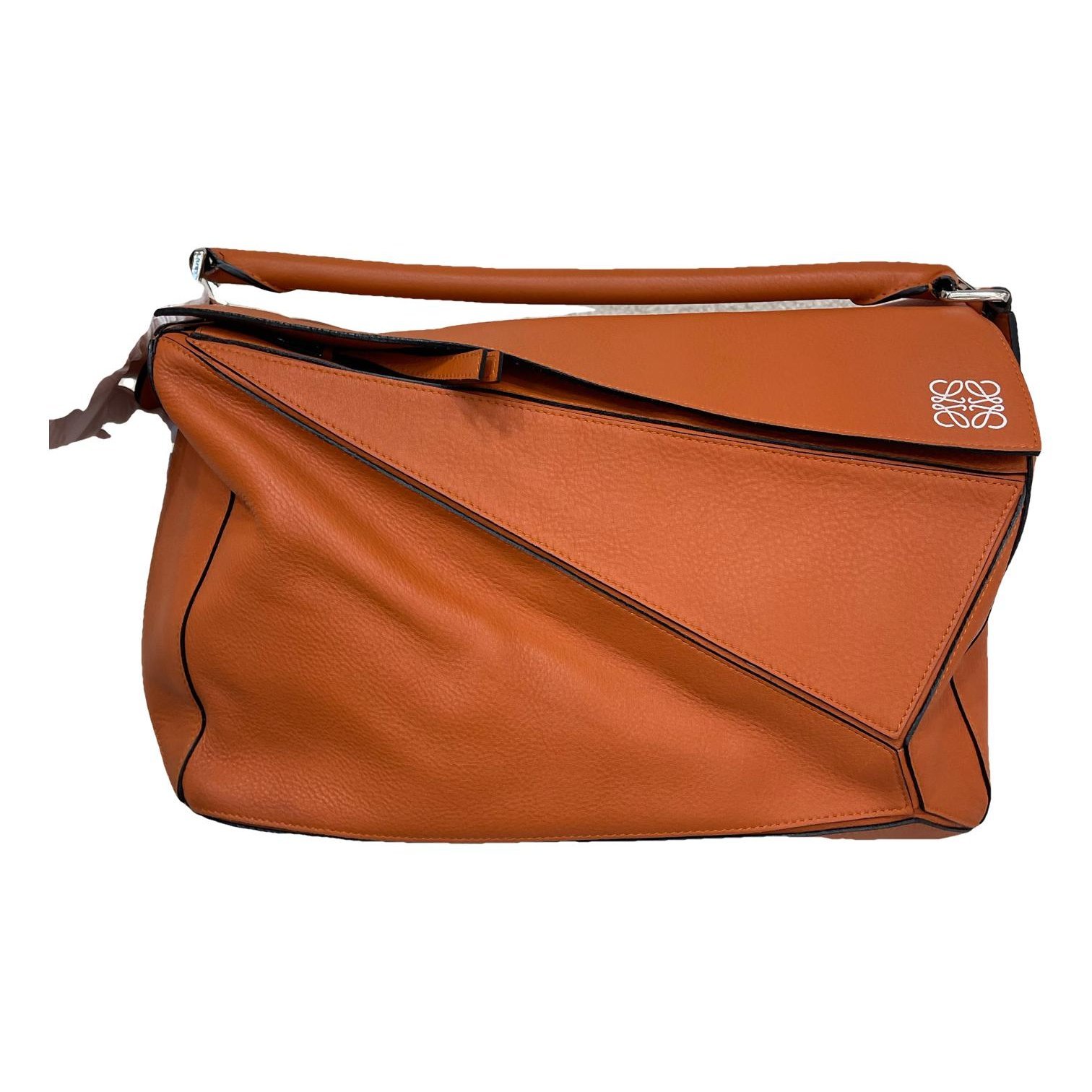 Puzzle leather handbag