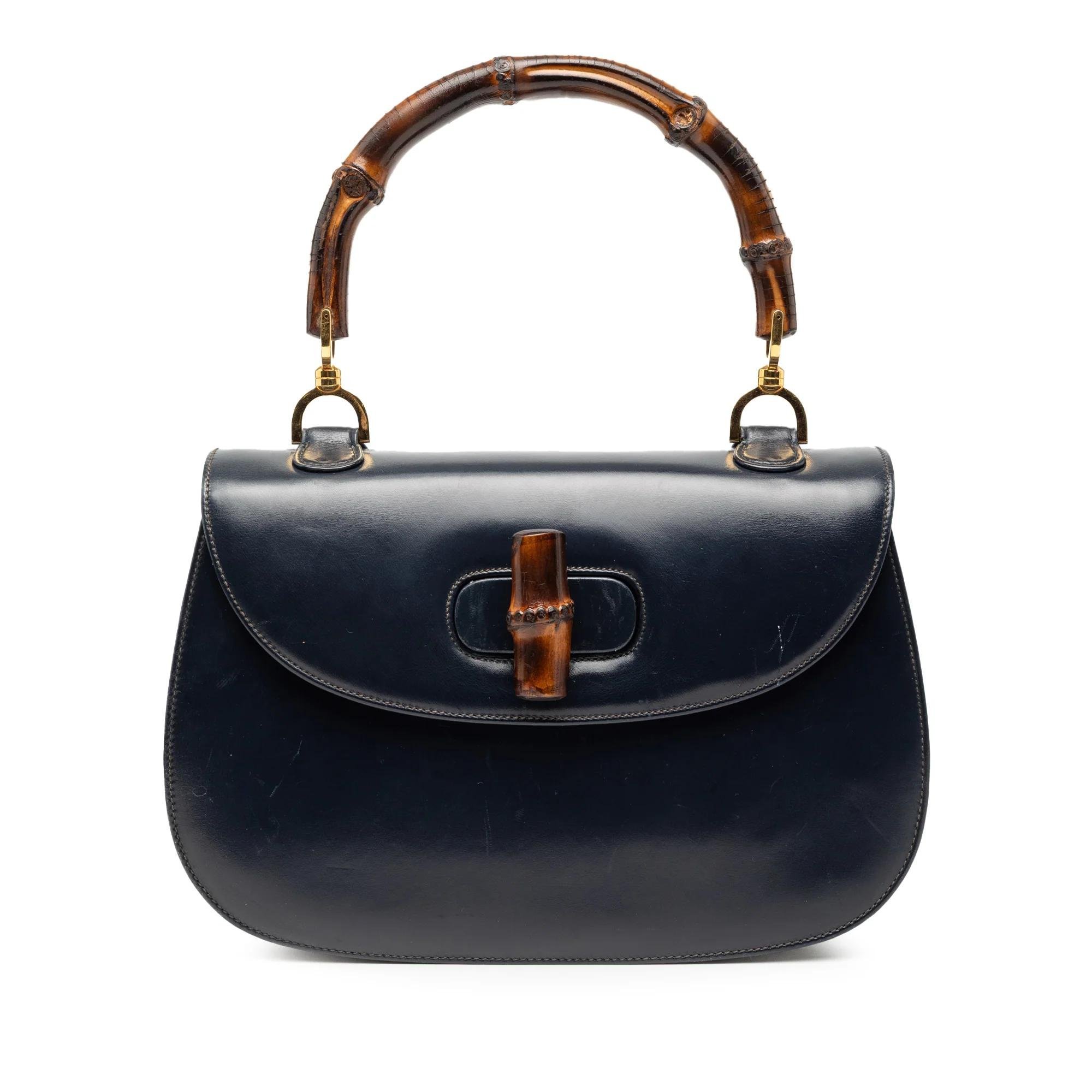 Bamboo pony-style calfskin handbag