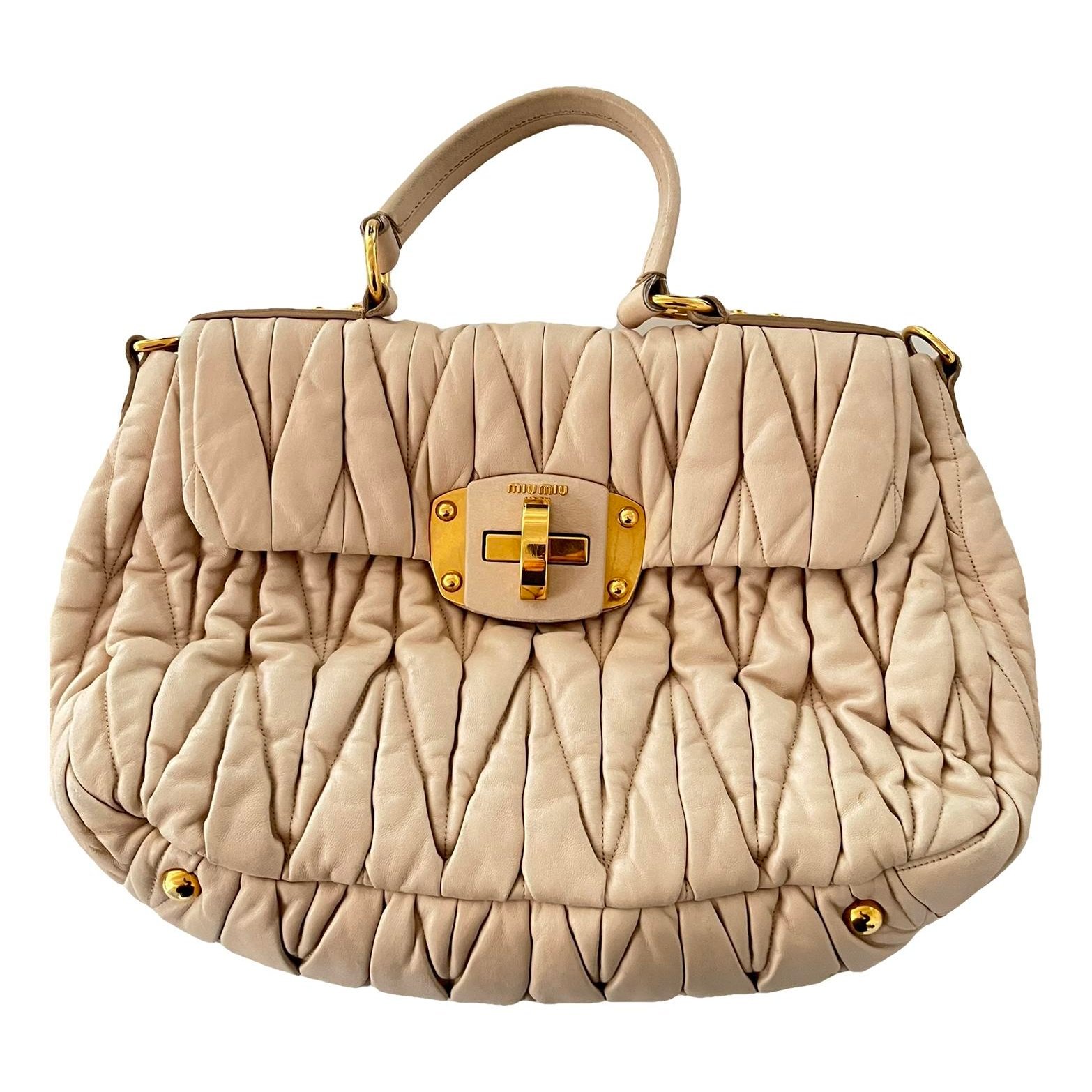 Matelassé leather tote