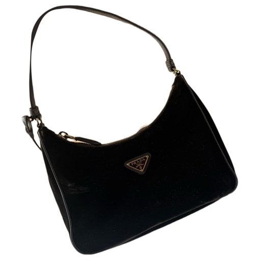Re-edition velvet handbag