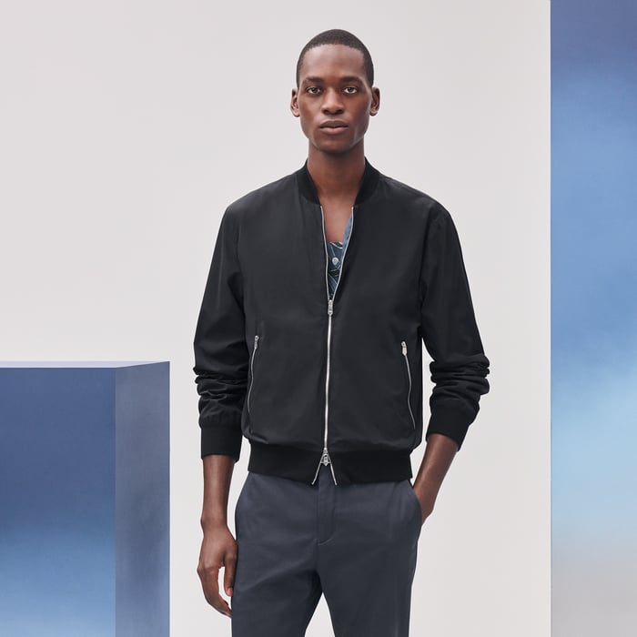 Noir "l'Instruction Du Roy" Reversible Rib-trim Jacket