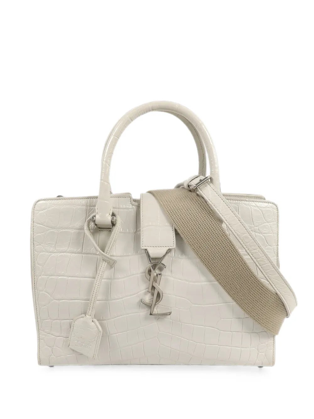 croc-effect tote bag