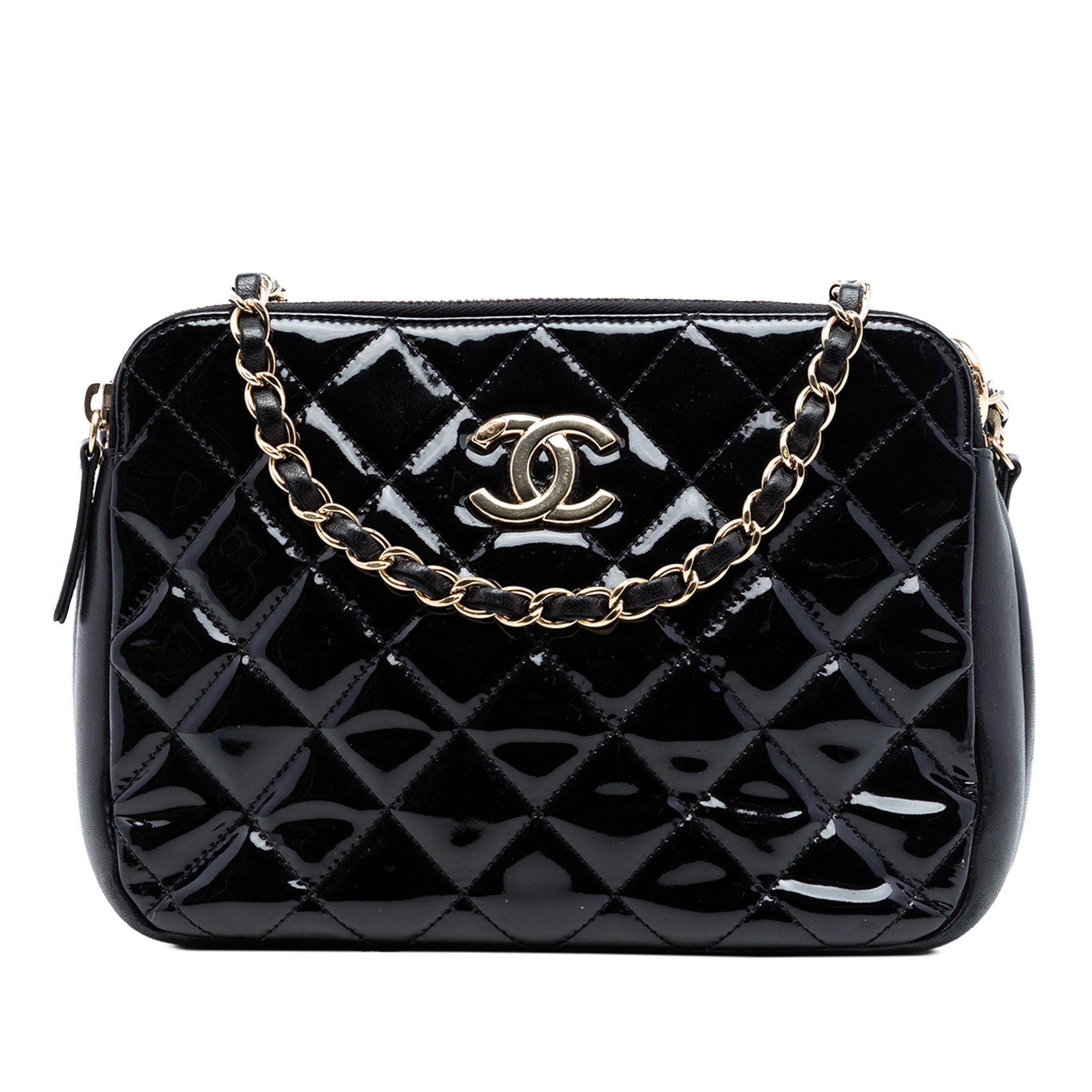 Patent leather handbag