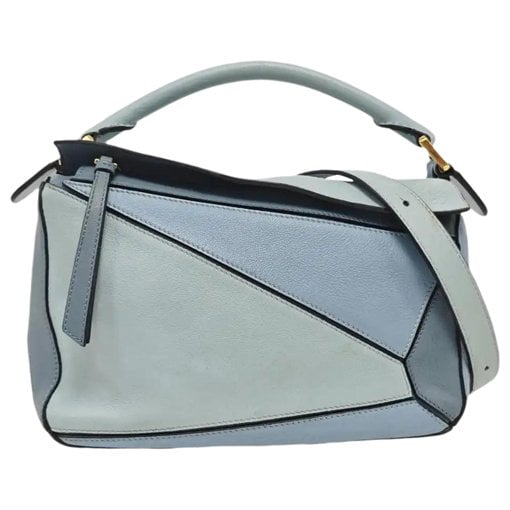 Puzzle leather handbag