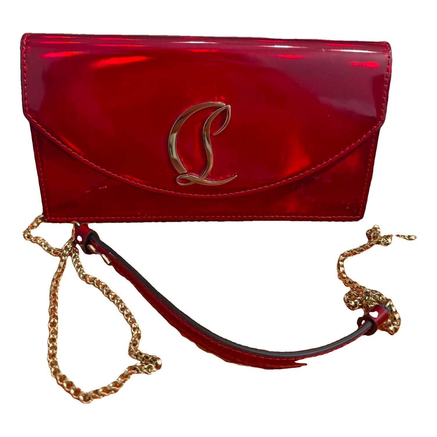 Patent leather clutch bag